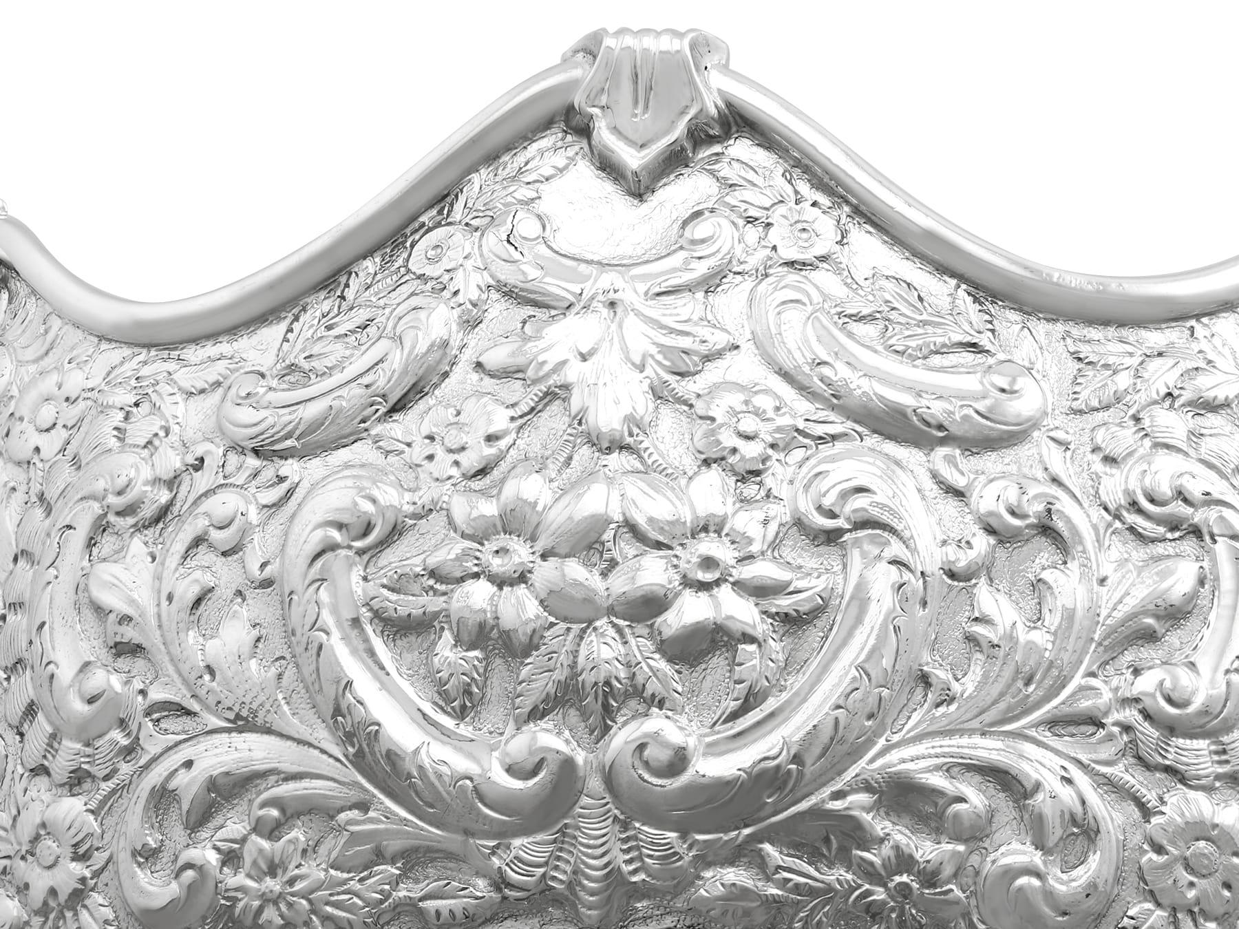 Fine XIX secolo Antica ciotola di presentazione vittoriana scozzese in argento sterling in vendita