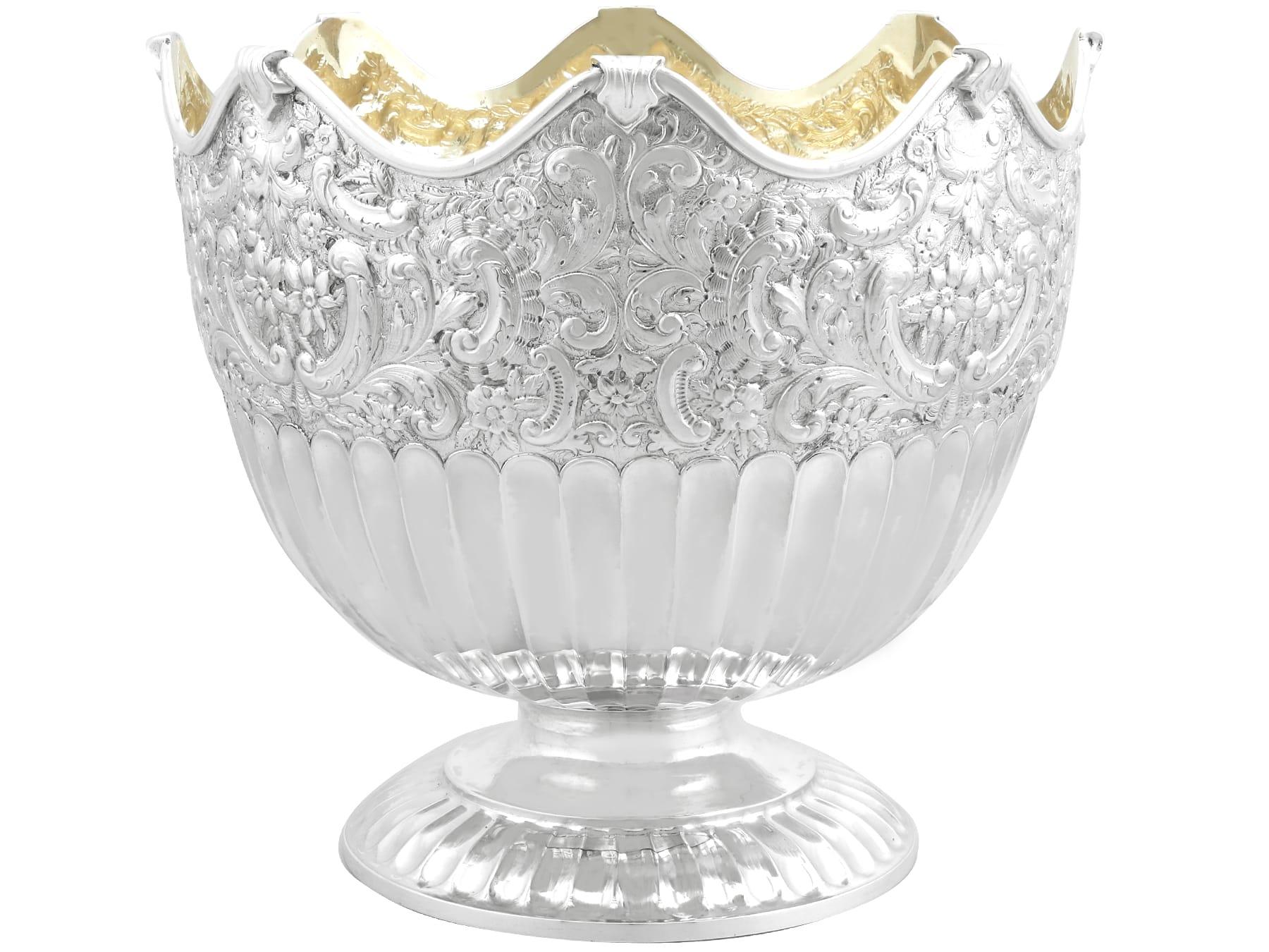 Antique bol de présentation écossais victorien en argent sterling