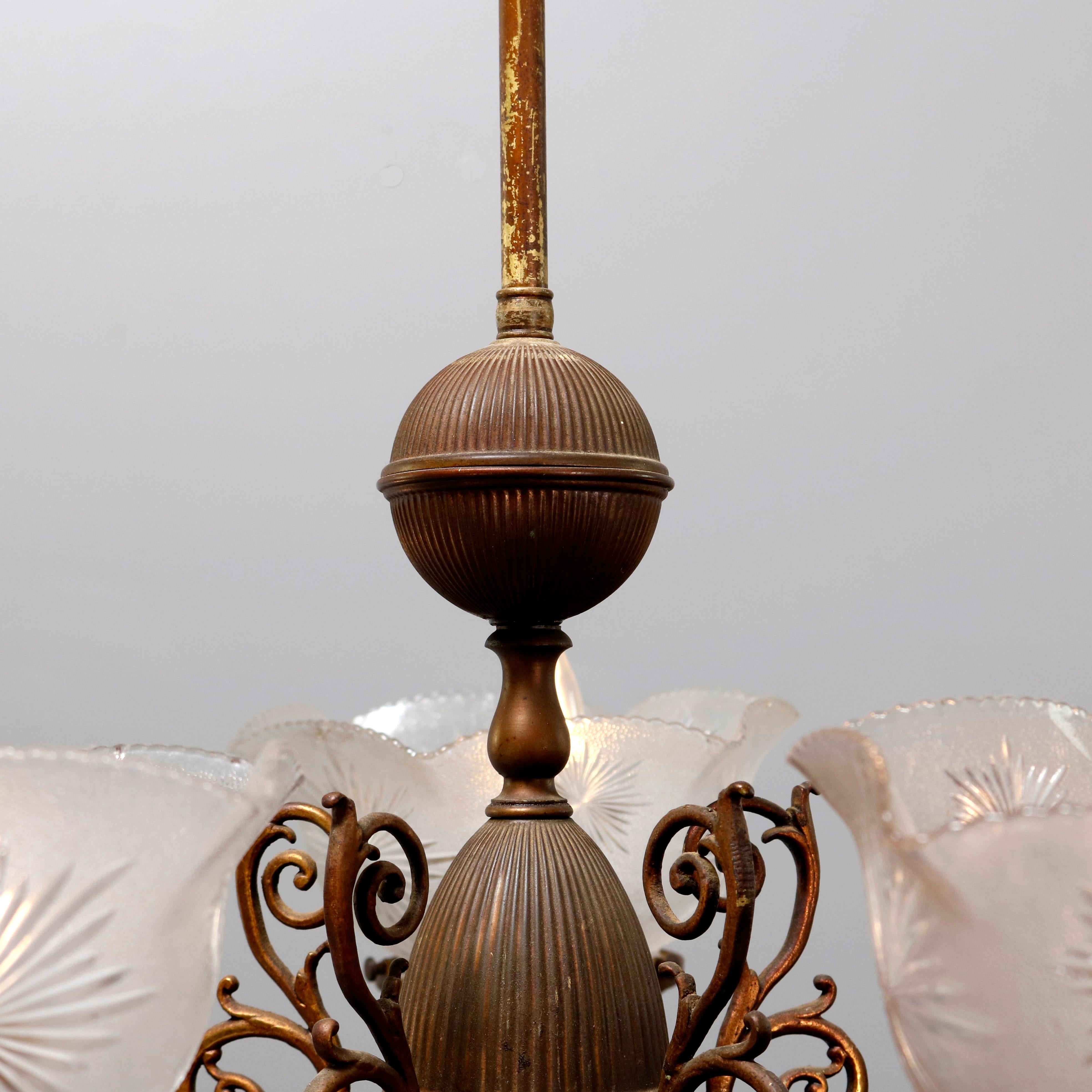 victorian brass chandelier