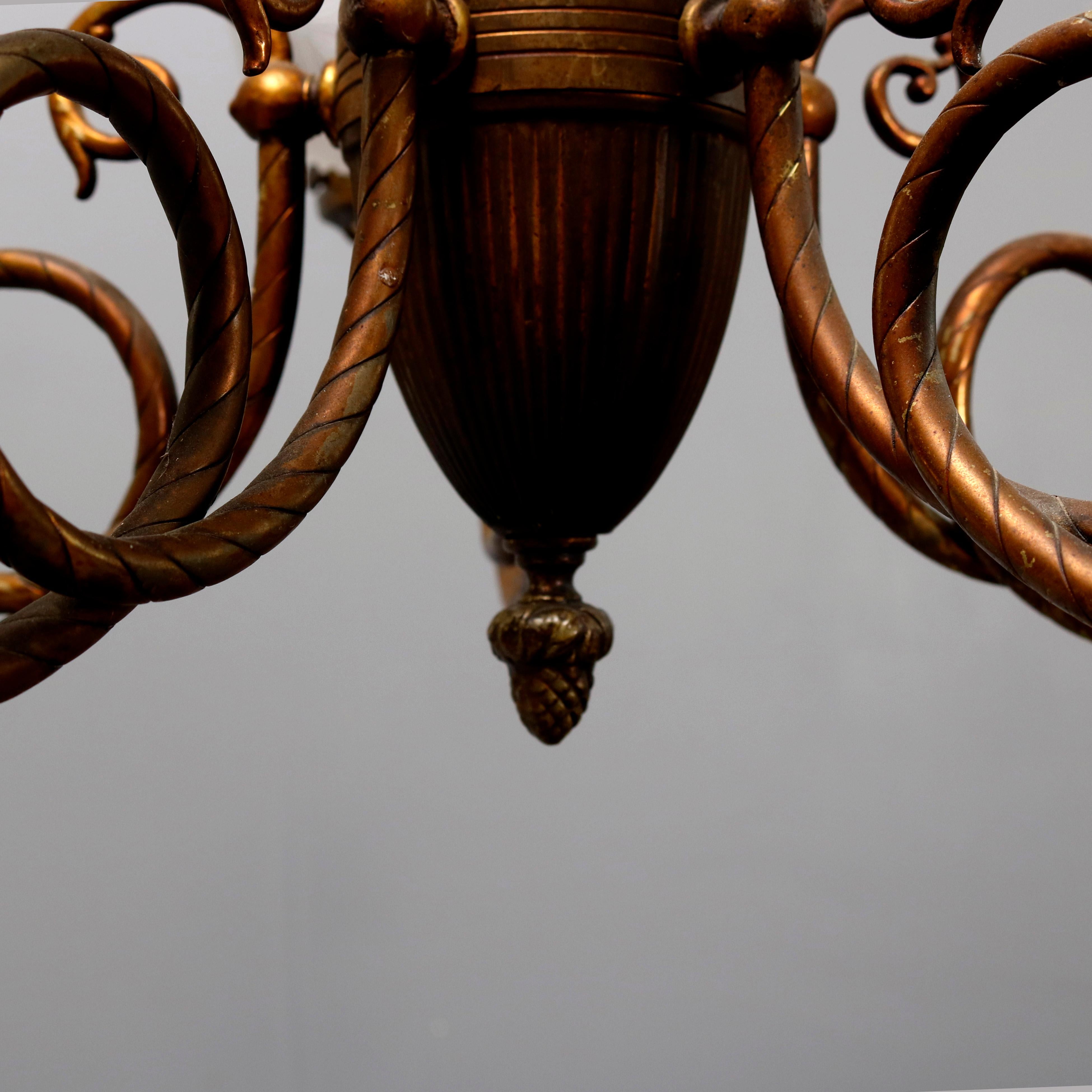 antique gas chandelier
