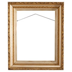 Antique Victorian Scroll and Foliate Giltwood Art Frame, circa 1890