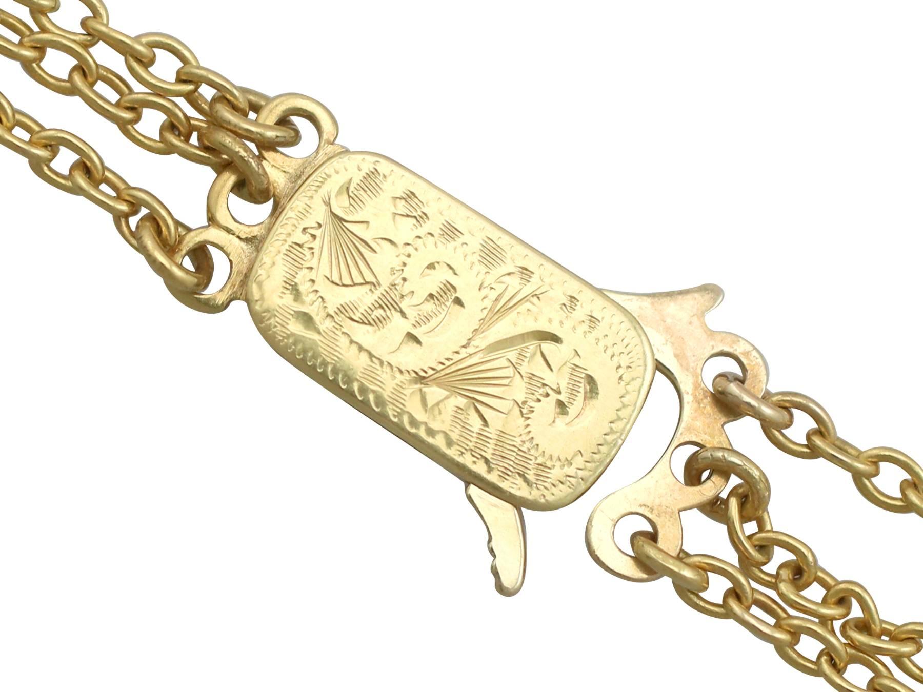 Antique Victorian Seed Pearl and Enamel Yellow Gold Necklace For Sale ...