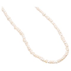 Antique Victorian Seed Pearl Necklace with 9kt. Gold Clasp