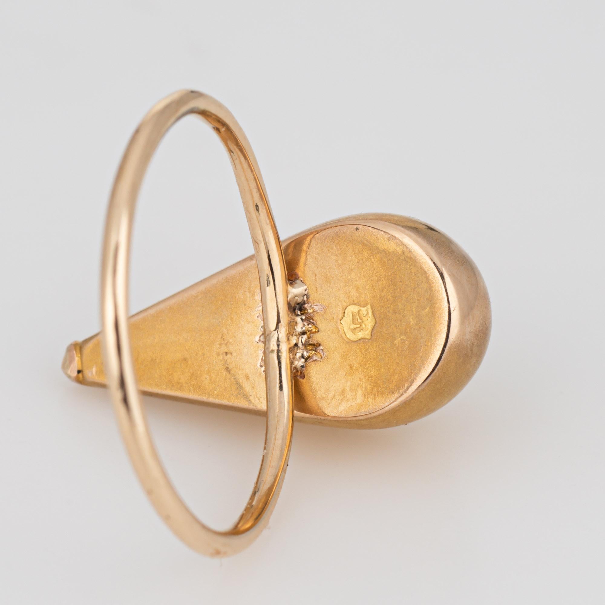 Bague conversion victorienne ancienne en or jaune 14 carats avec perles naturelles, taille 5,5 Fine Jewelry en vente 1