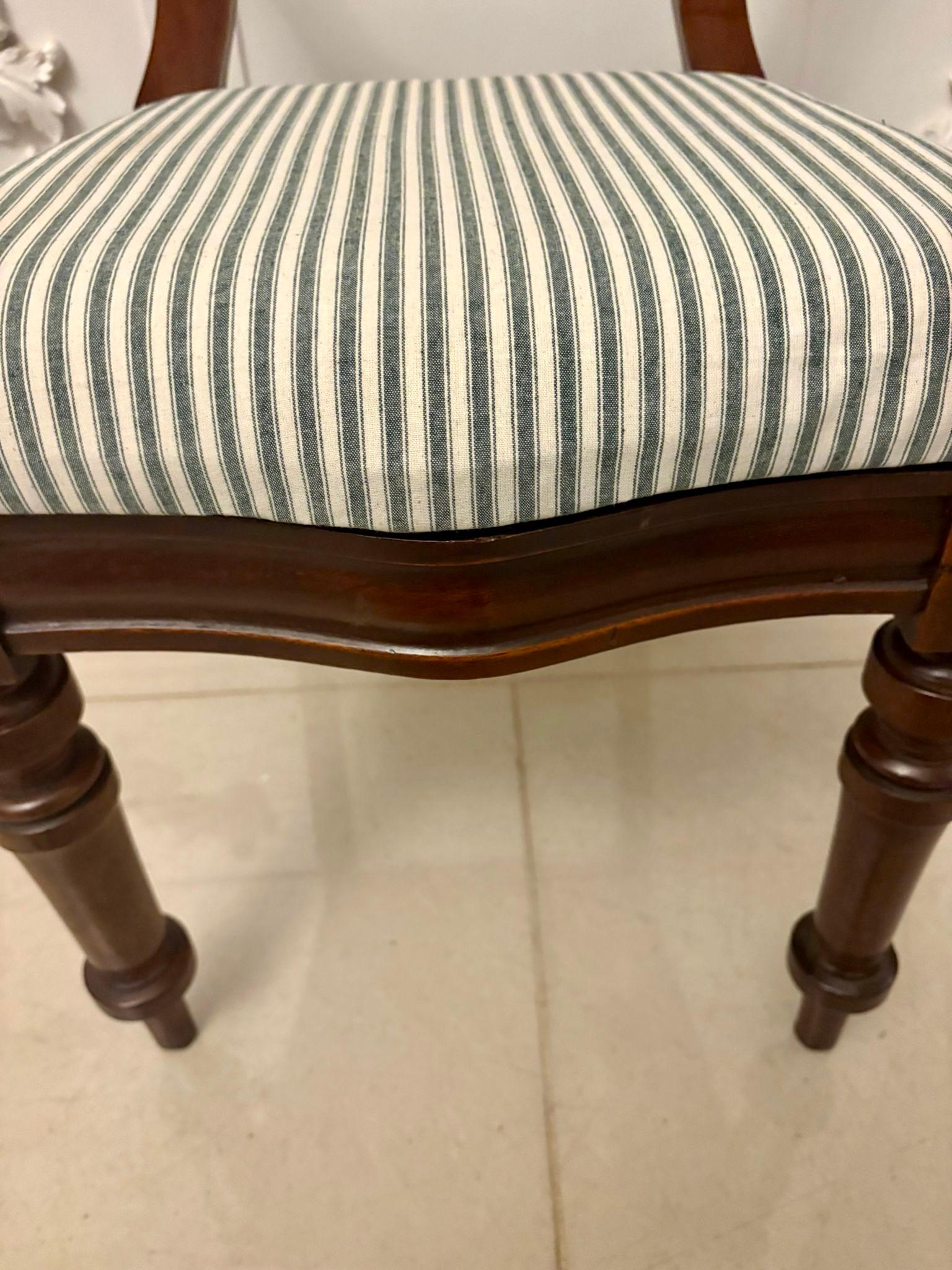 English Antique Victorian Set of Four Quality Mahogany Balloon-Back Dining Chairs For Sale