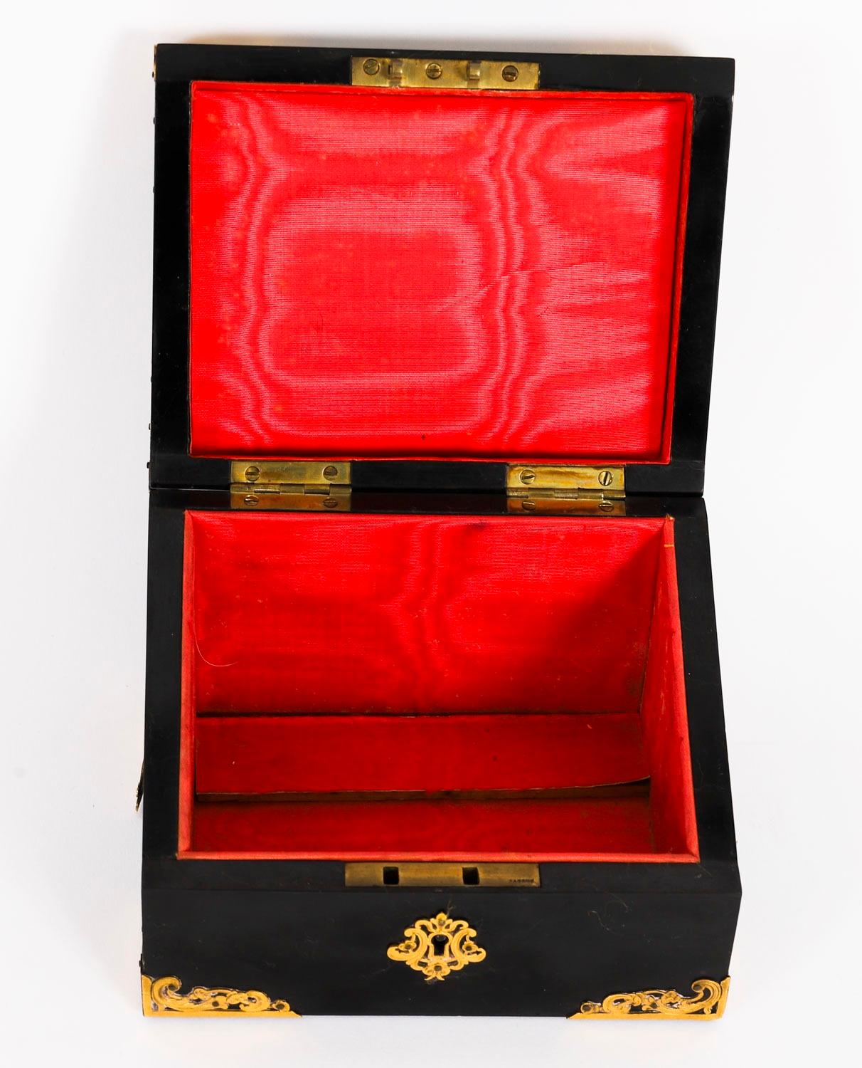 Coffret à bijoux victorien ancien à monture de Sèvres et d'orfèvrerie 19ème siècle Bon état - En vente à London, GB