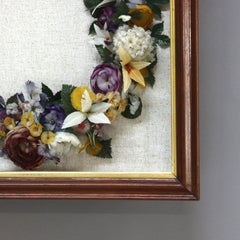 Antique Victorian Shadow Box with Floral Wreath C1890