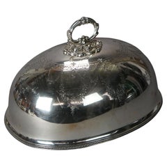 Antique Victorian Sheffield Silver Plate Serving Cloche circa 1900