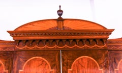 Antique Victorian Sheraton Revival Inlaid Breakfront Wardrobe 19th Century