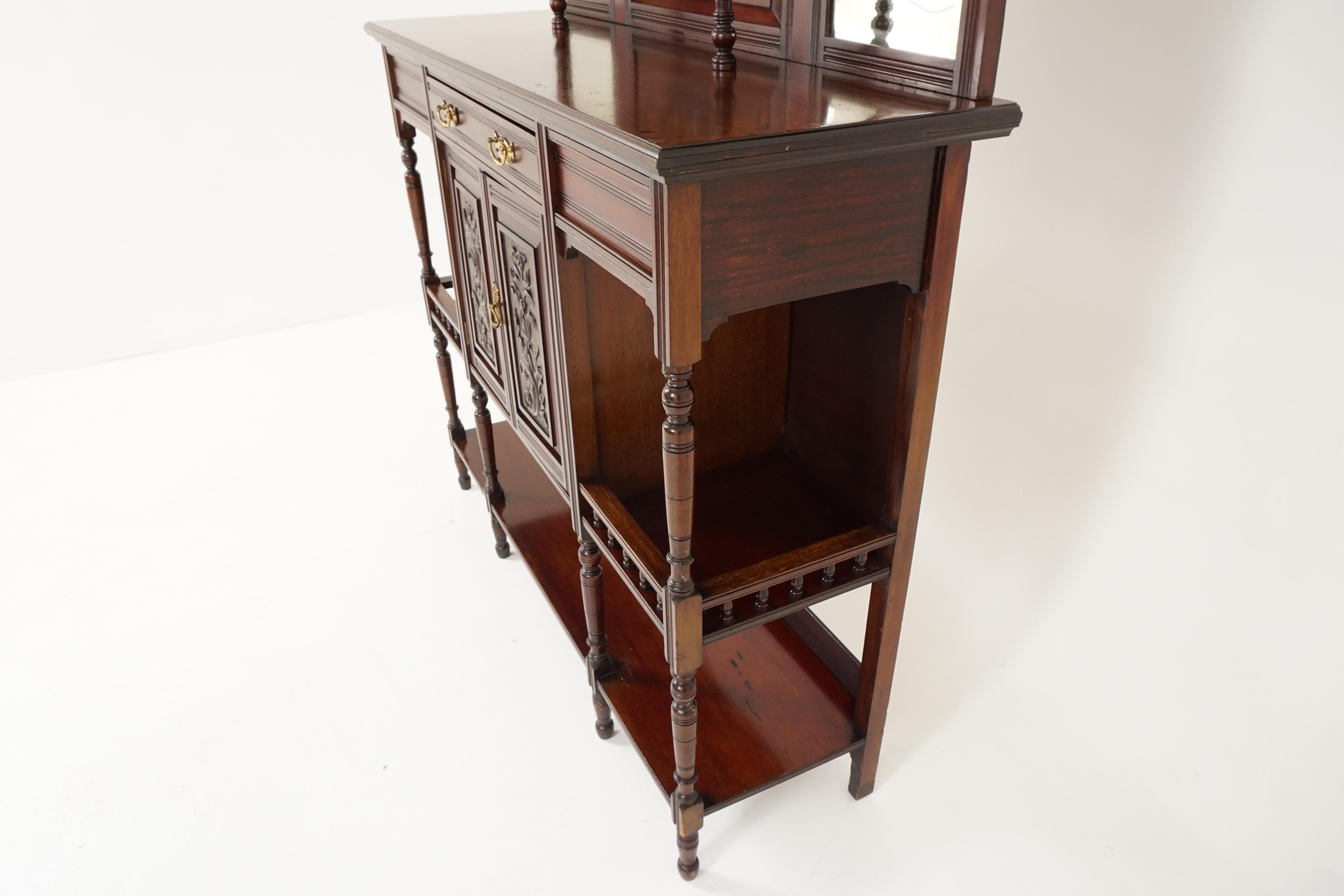 Antique Victorian Side Cabinet, Walnut Display Cabinet, Scotland 1880, H198 For Sale 2