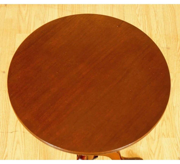 Antique Victorian Side Table Wine Table on Elegant Tripod Legs For Sale