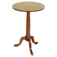 Antique Victorian Side Table Wine Table on Elegant Tripod Legs