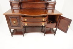 Antique Victorian Sideboard, Walnut, Mirror Back, Buffet, Scotland 1890, B1932