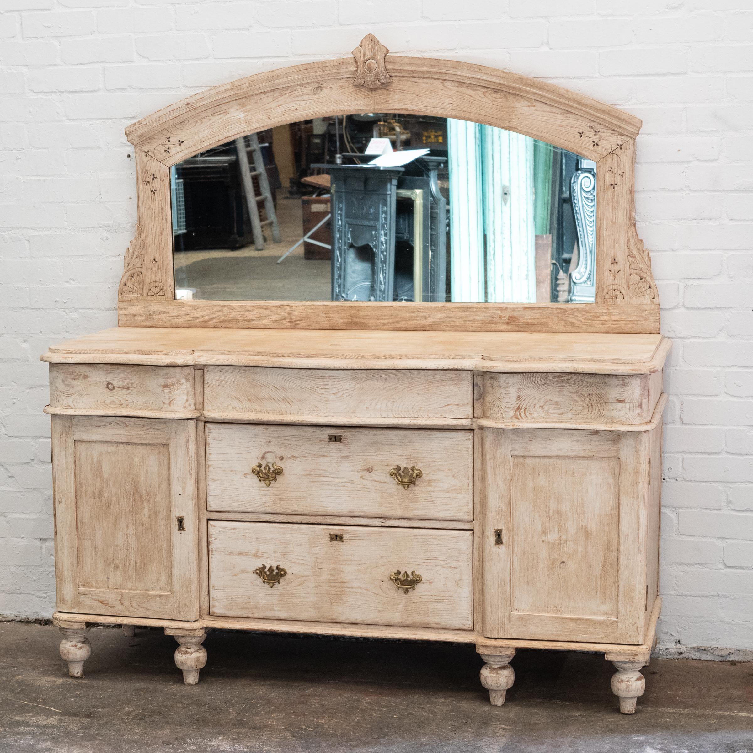 Miroir d'appoint victorien ancien  Commode Bon état - En vente à Ware, GB