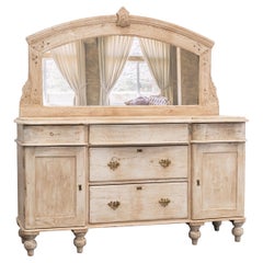 Antique Victorian Sideboard Mirror  Dresser
