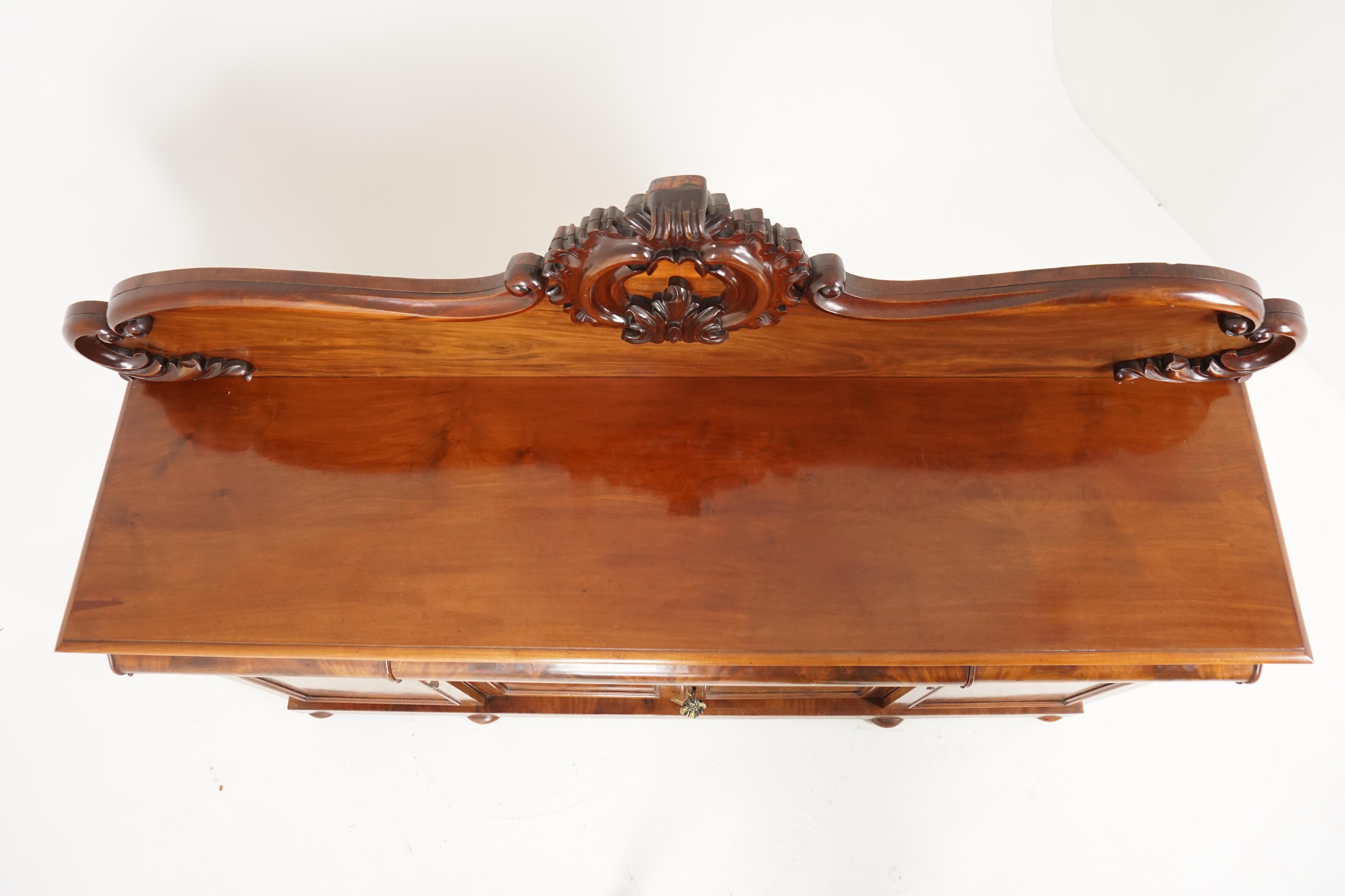 Antique Victorian Sideboard, Walnut Chiffonier or Buffet, Scotland 1880, B1959 4