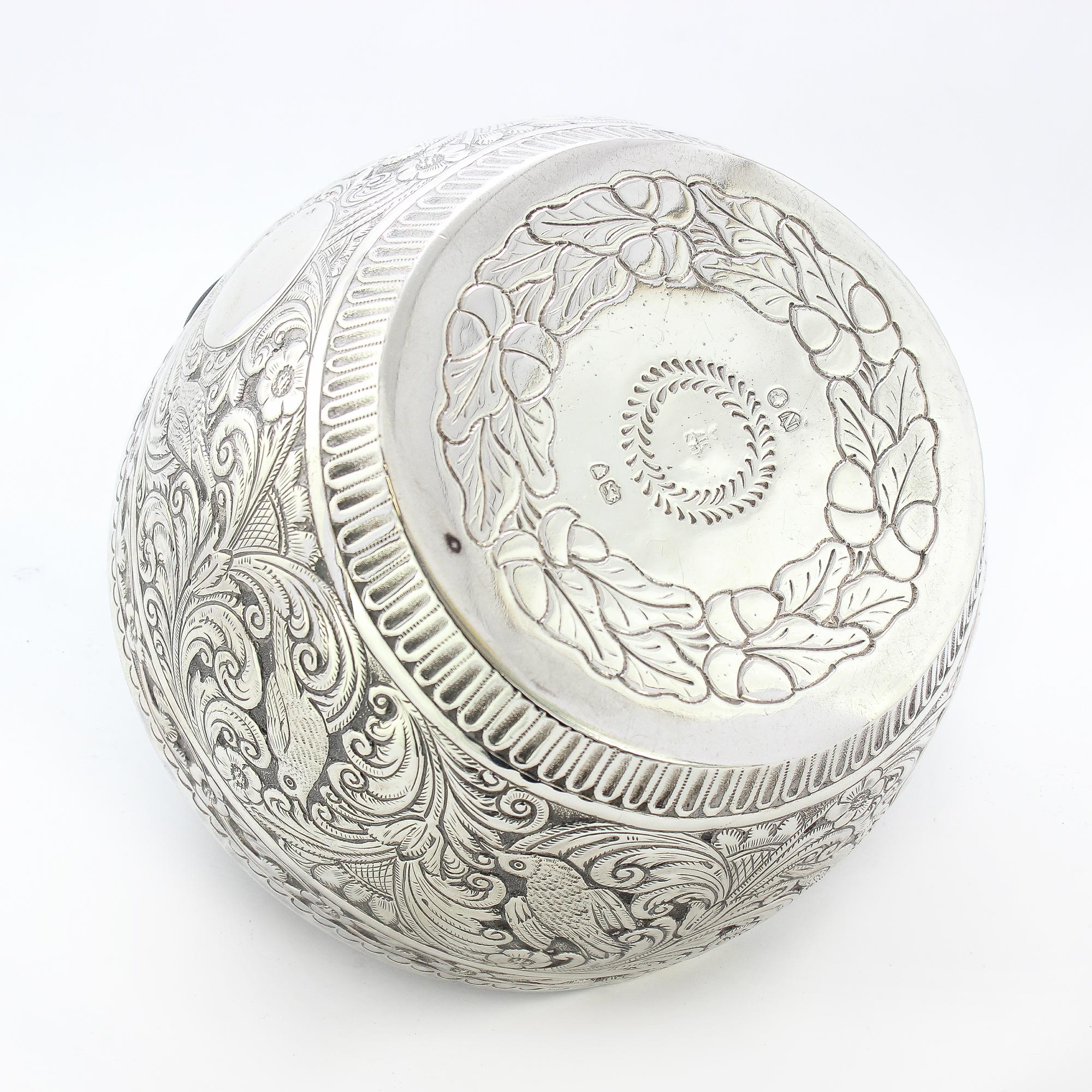 silver antique bowls