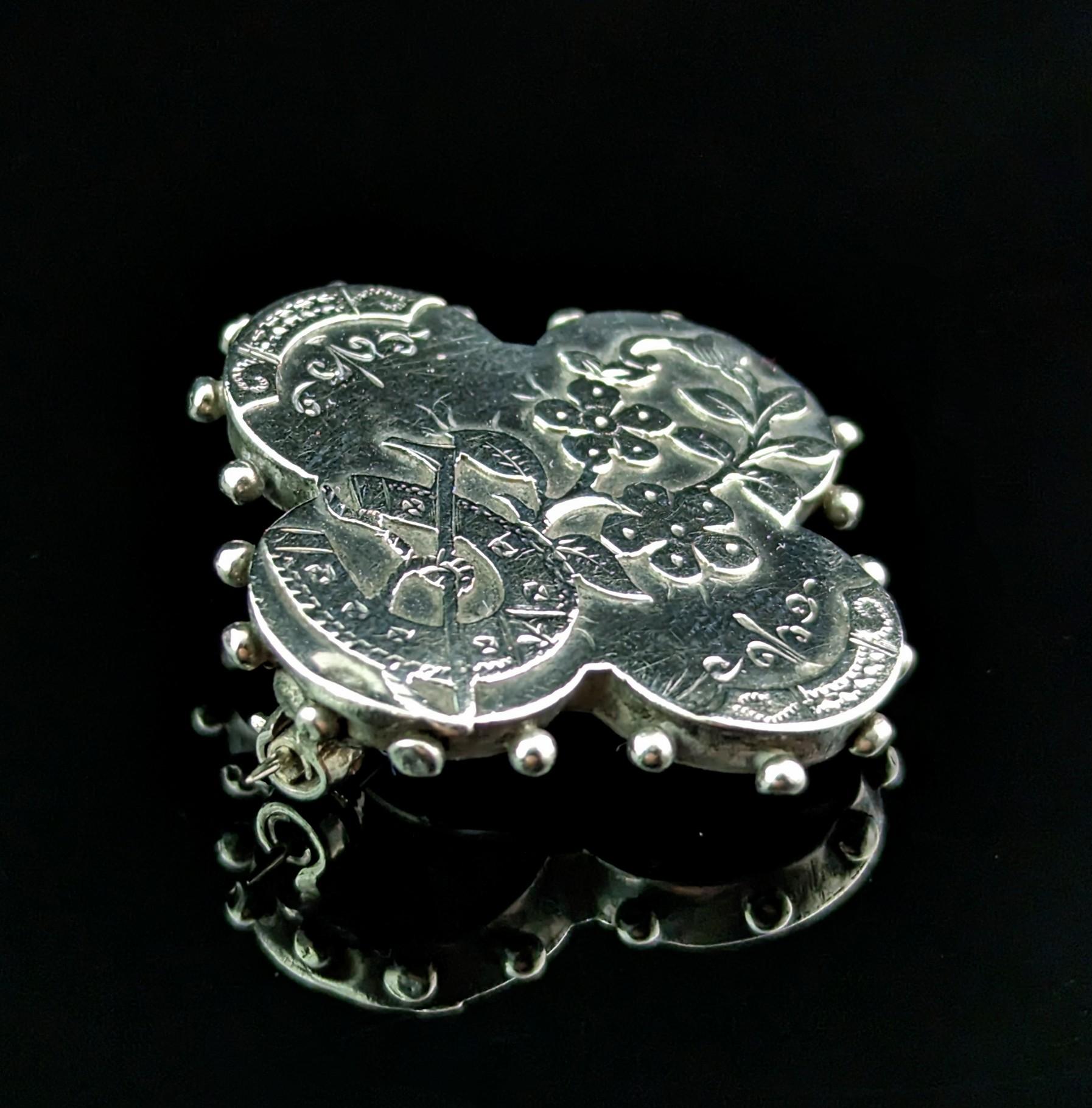 victorian silver brooches