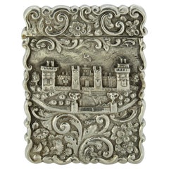 Antique Victorian Silver Card Case, Birmingham, 1852