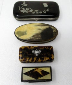 Antique Victorian Silver Card Case Trinket and Snuff Box Regency Grand Tour 19ct