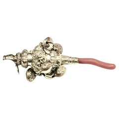 Antique Victorian Silver Childs Rattle Hilliard & Thomason Birmingham 1885