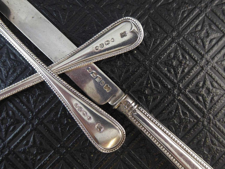 Antique Victorian Silver Christening Set, Knife, Fork and Spoon, London