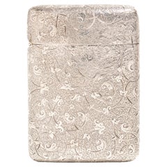 Antique Victorian Silver Cigarette Case by Sampson Mordan & Co.