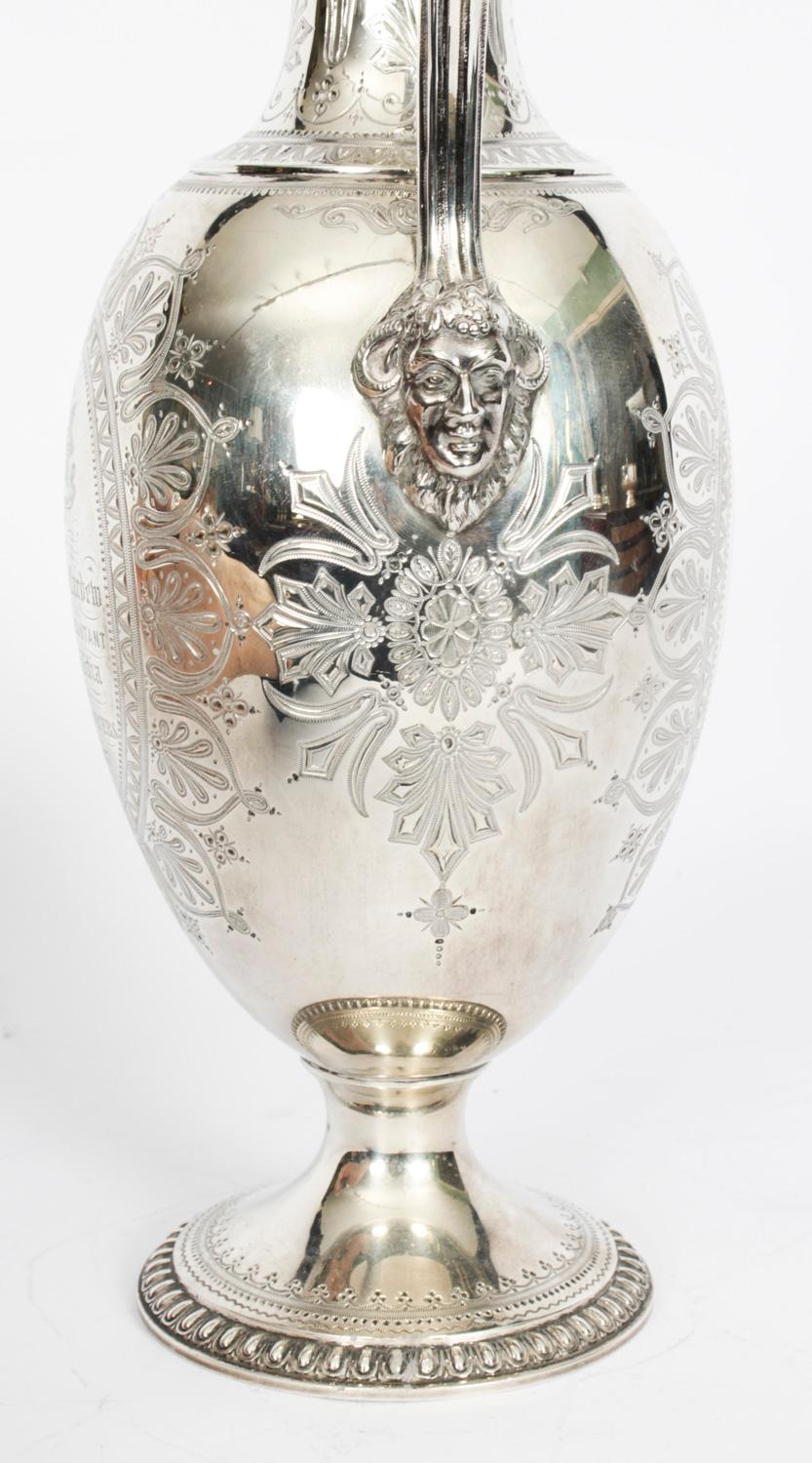 Sterling Silver Antique Victorian Silver Claret Wine Jug Barnard 1876 19th C