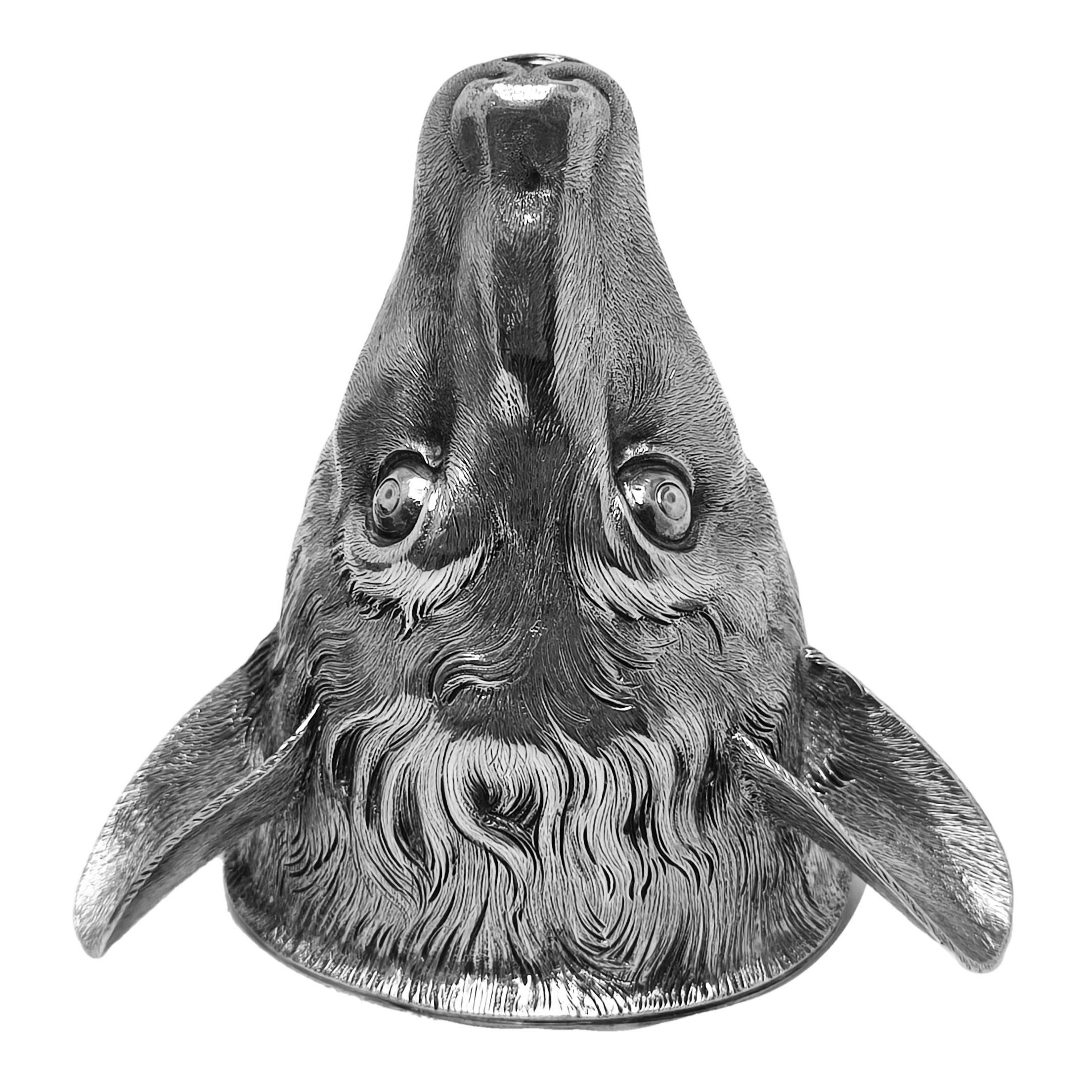 Antike viktorianische Silber Fuchs Kopf Steigbügel Cup London 1851 (Viktorianisch) im Angebot