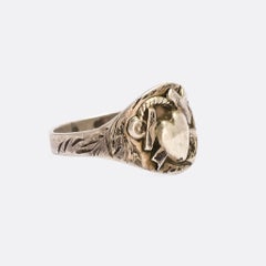 Antique Victorian Silver "Hope Faith & Charity" Signet Ring