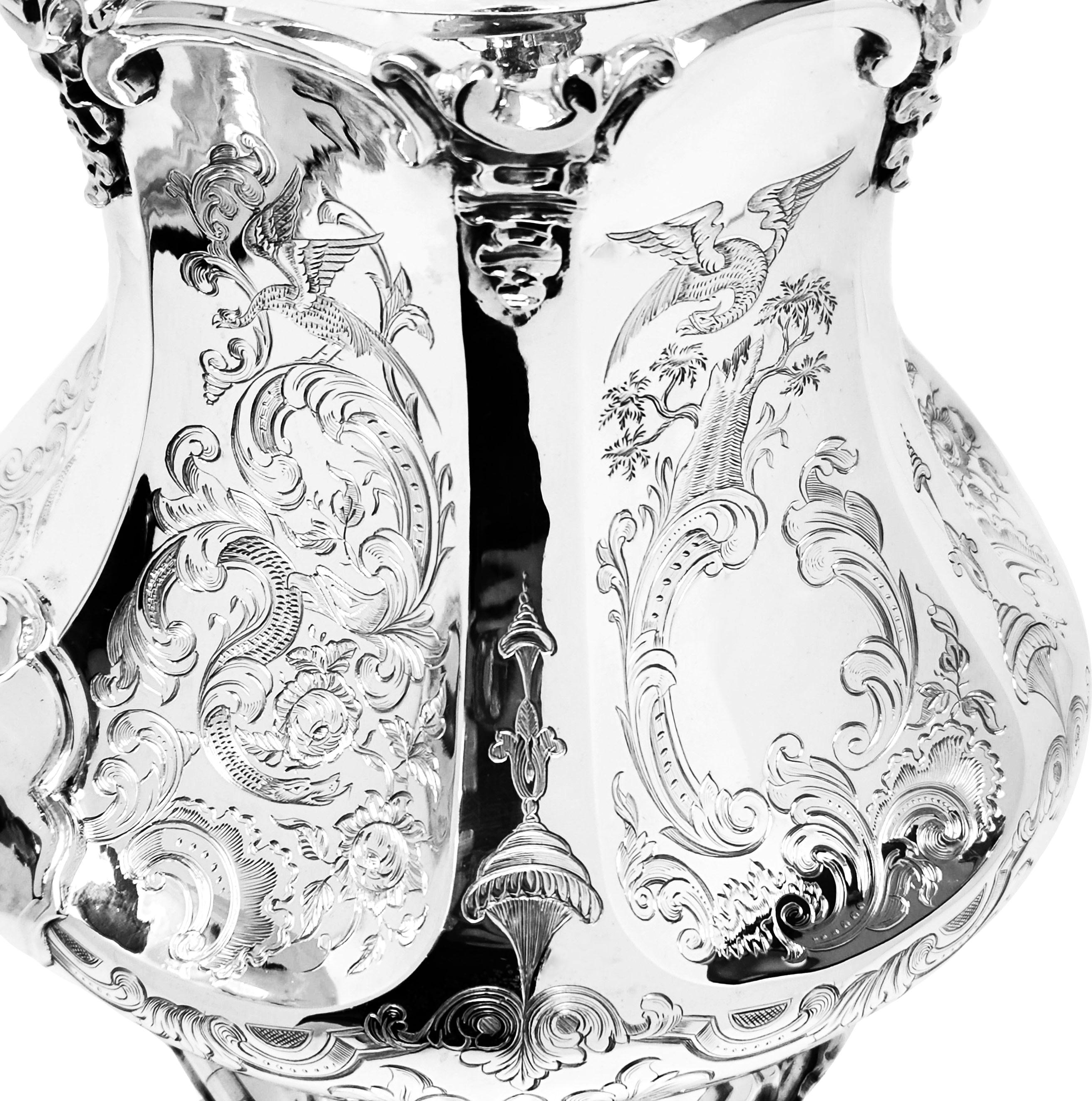 Antiker viktorianischer Silberkessel auf Stand 1843 London England (Sterlingsilber) im Angebot