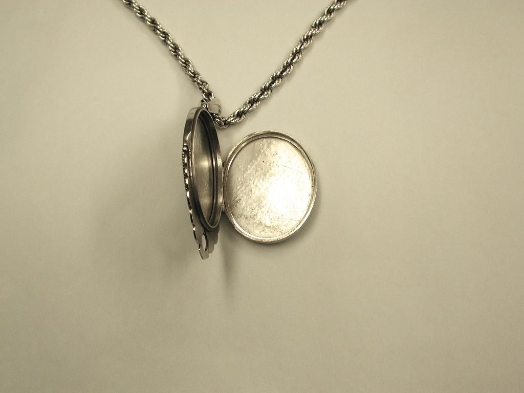 silver victorian locket