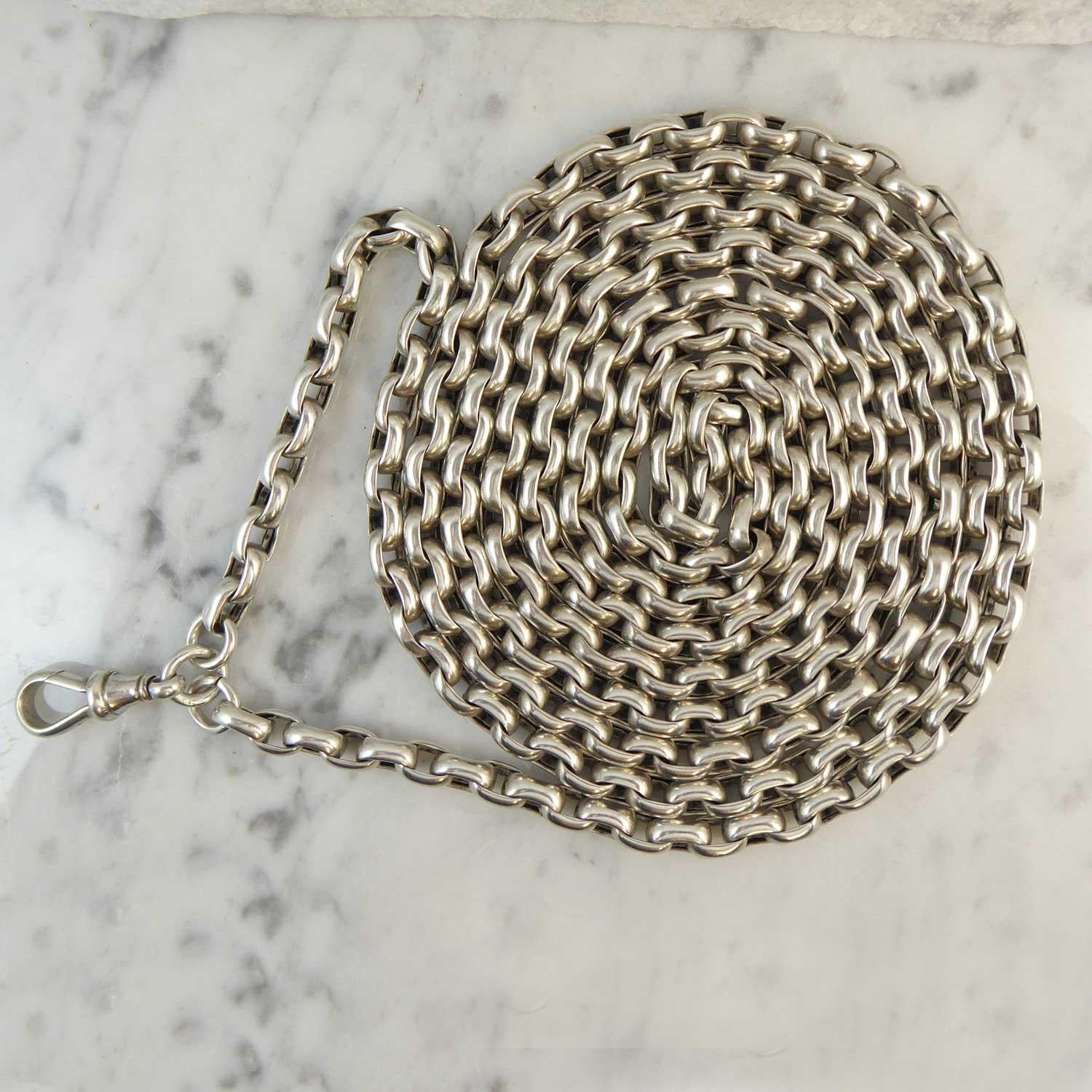 A fabulous antique silver chain from the Victorian era created from a 60