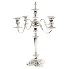 Antique Victorian Silver Plate Candelabra Centerpiece 19th Century