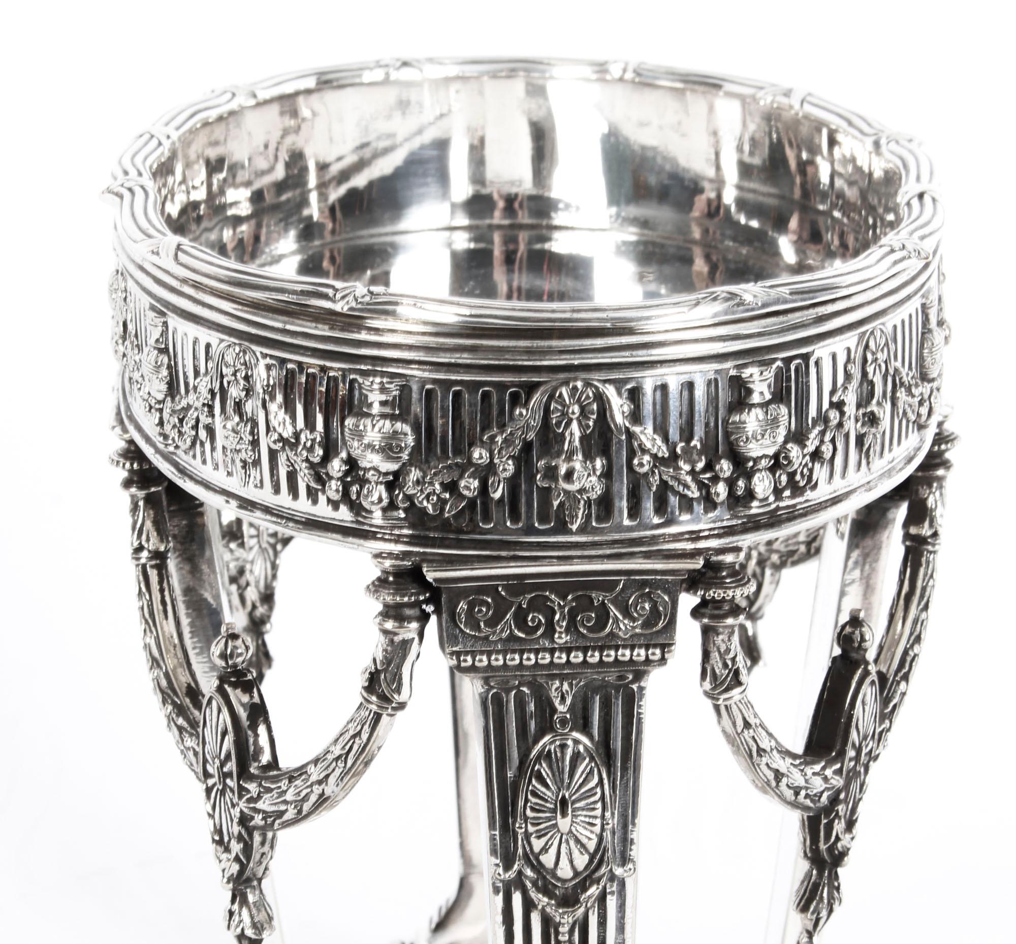 Antique Victorian Silver Plate Centrepiece by Horace Woodward and Co., 1876 5