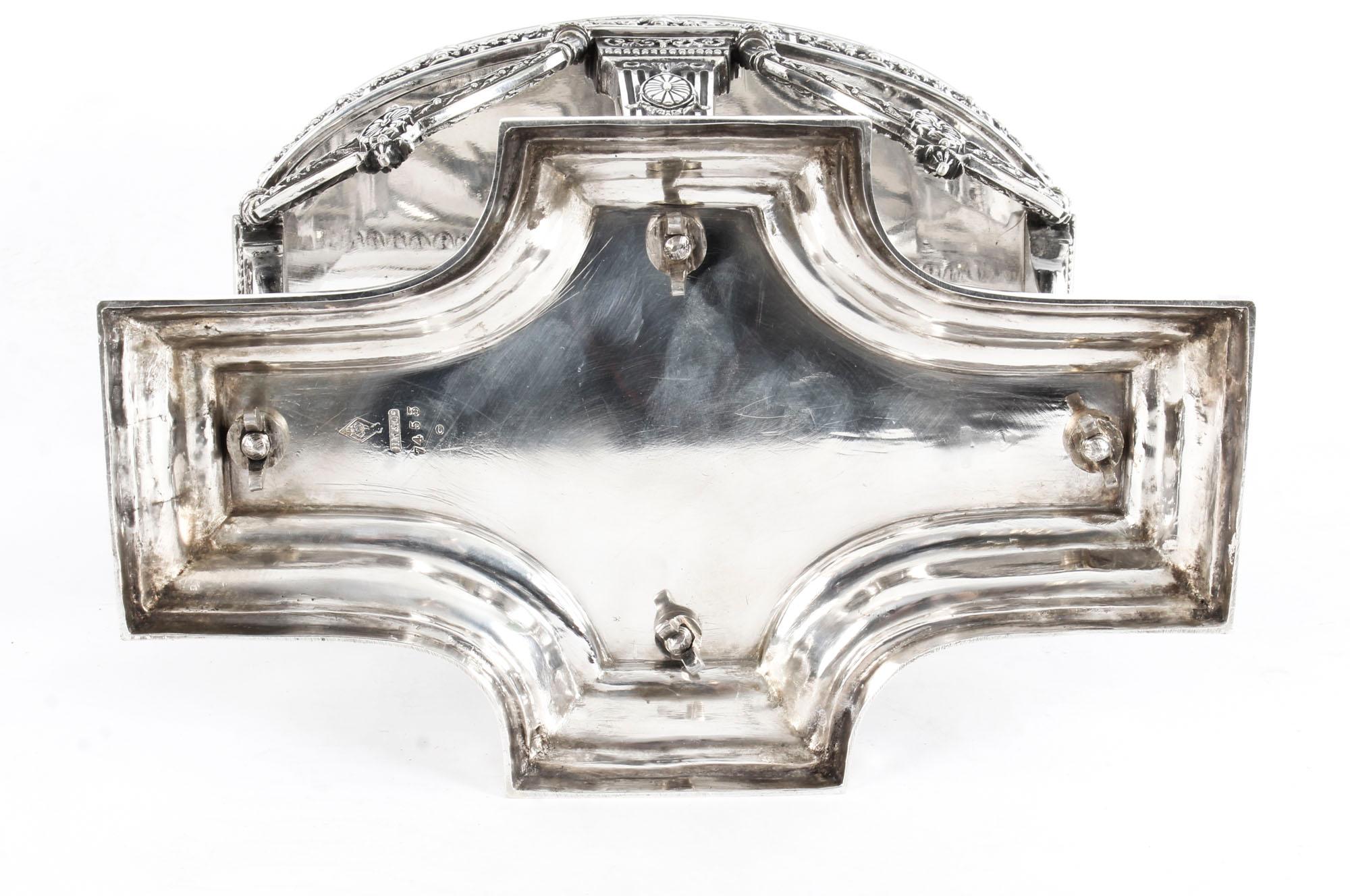 Antique Victorian Silver Plate Centrepiece by Horace Woodward and Co., 1876 6