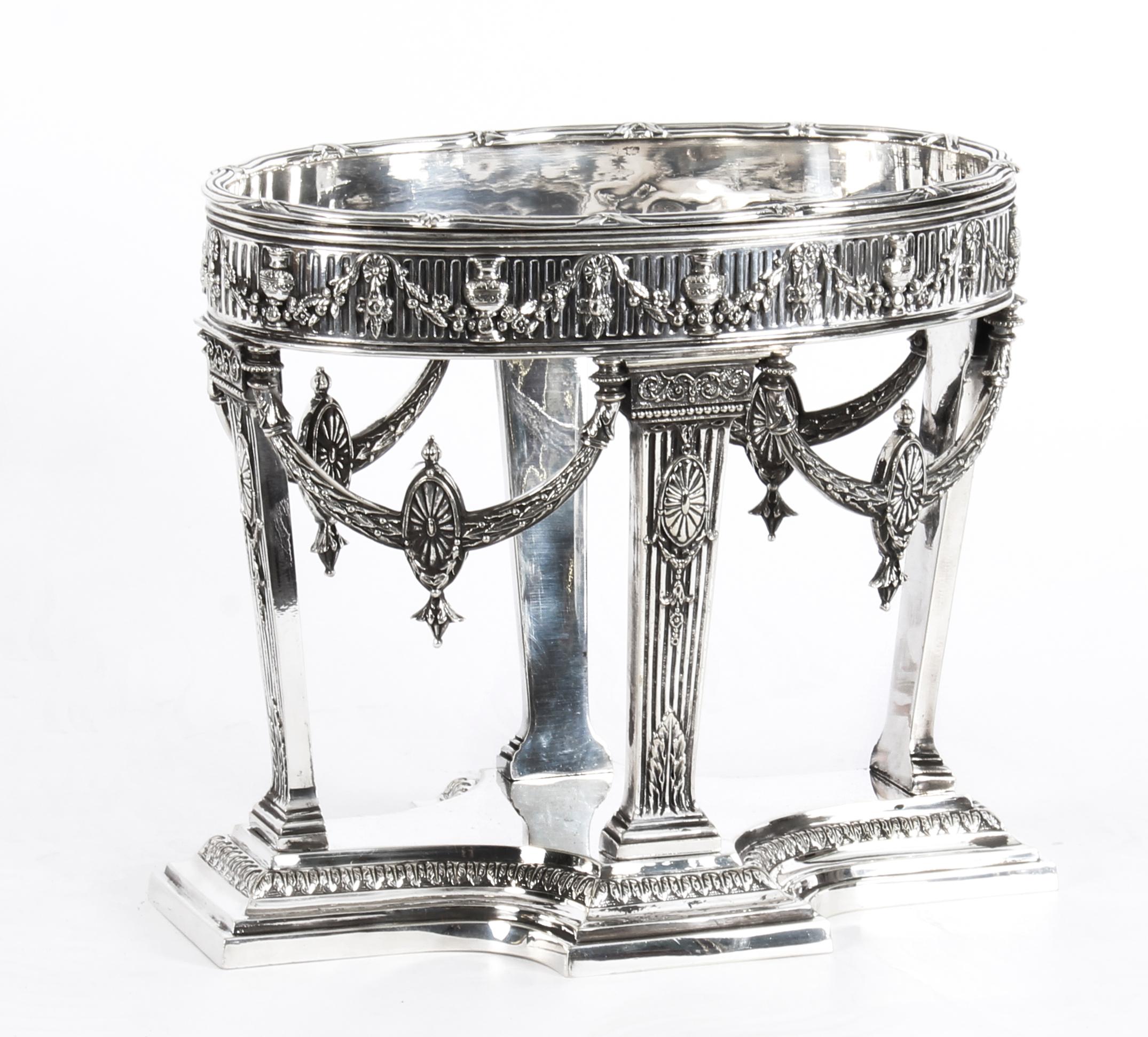 Antique Victorian Silver Plate Centrepiece by Horace Woodward and Co., 1876 13