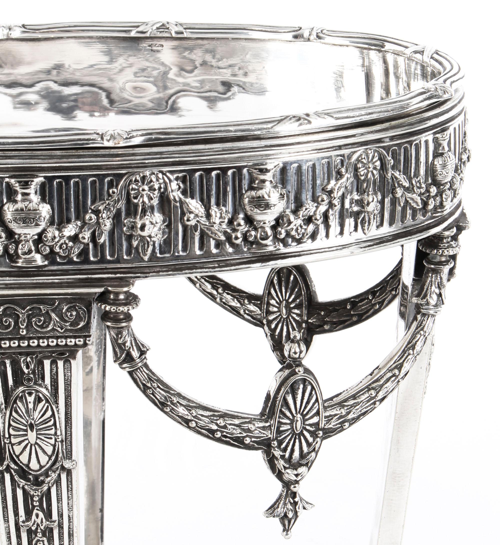 Antique Victorian Silver Plate Centrepiece by Horace Woodward and Co., 1876 1