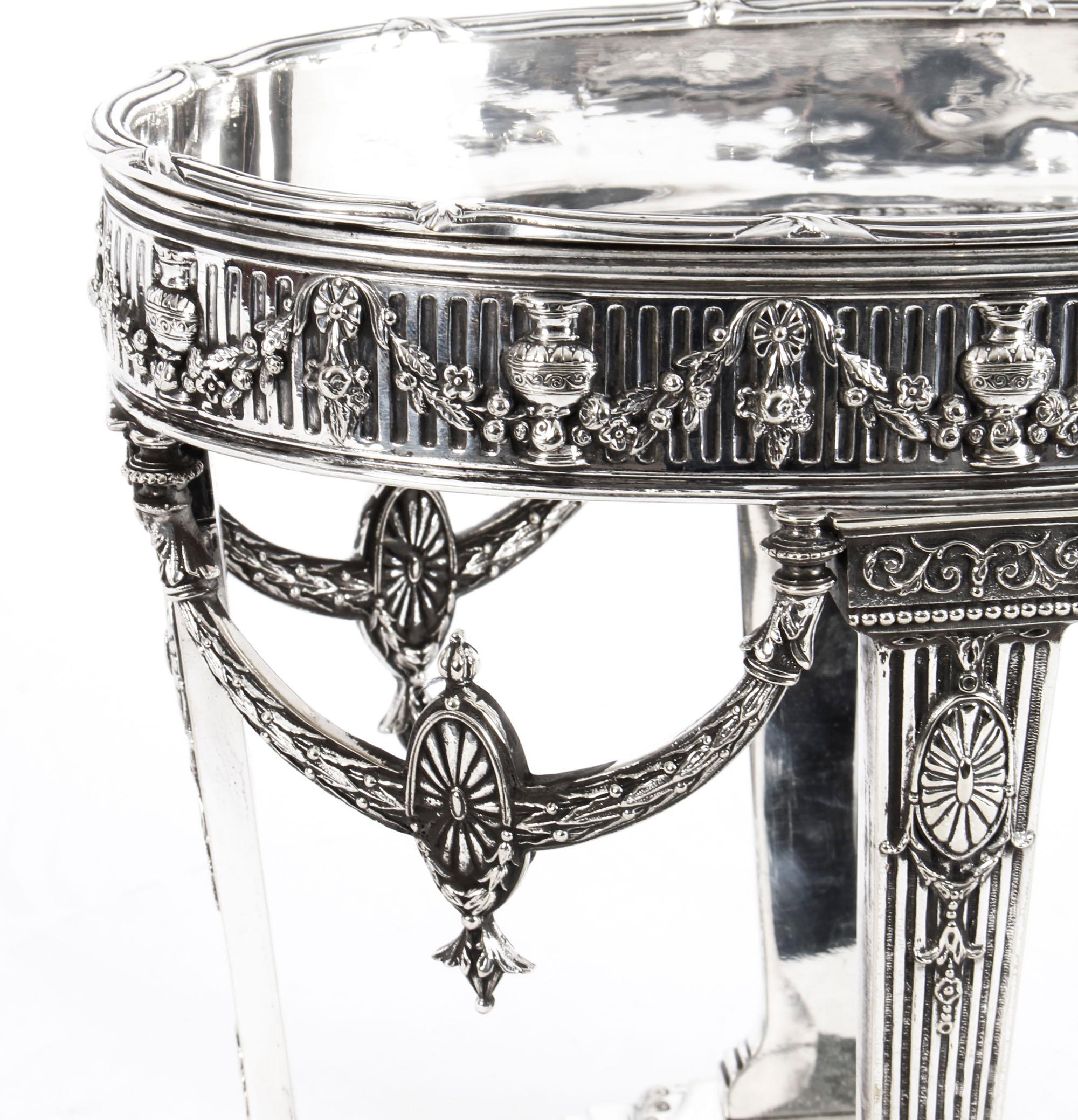 Antique Victorian Silver Plate Centrepiece by Horace Woodward and Co., 1876 2