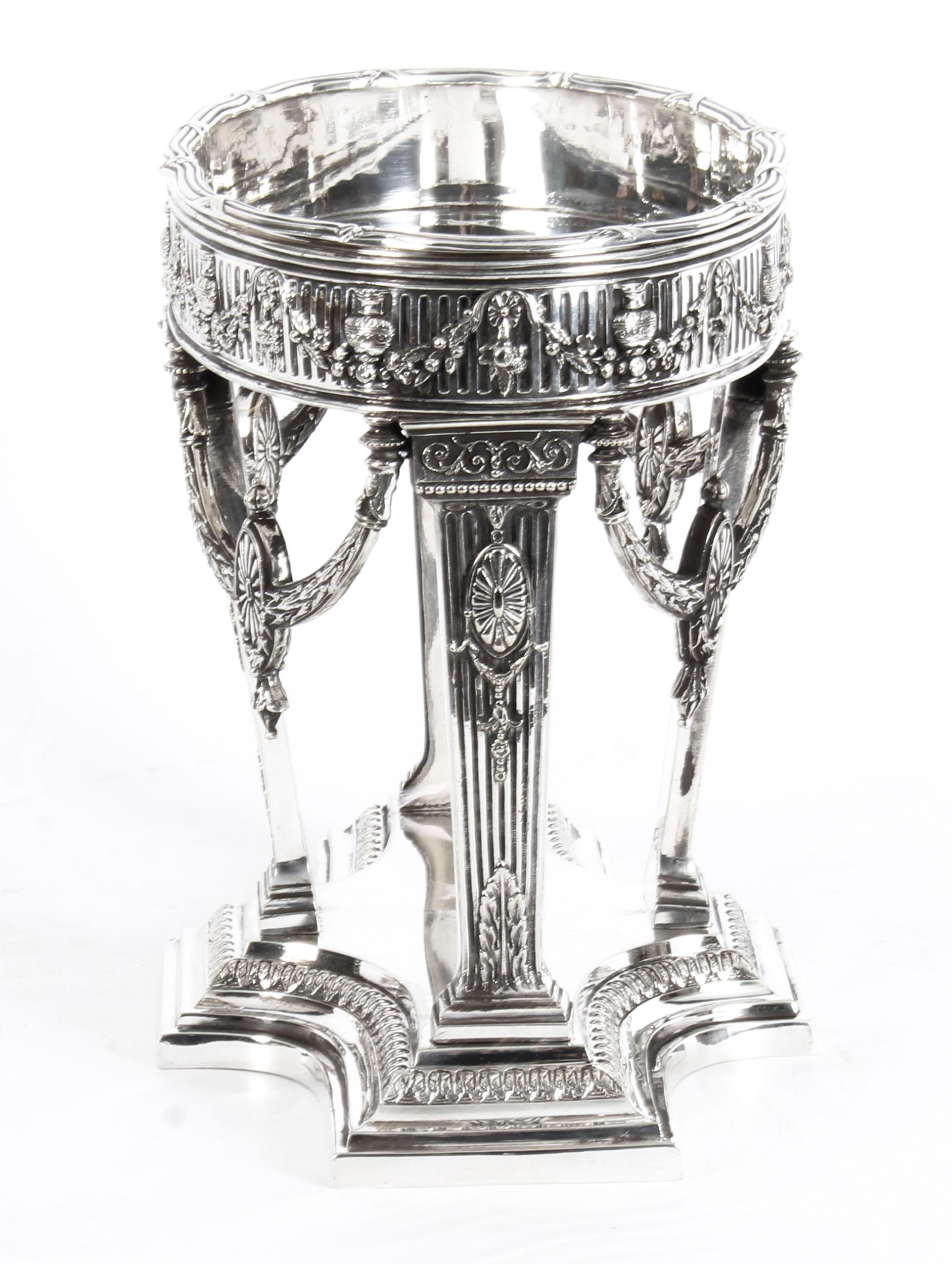 Antique Victorian Silver Plate Centrepiece by Horace Woodward and Co., 1876 4