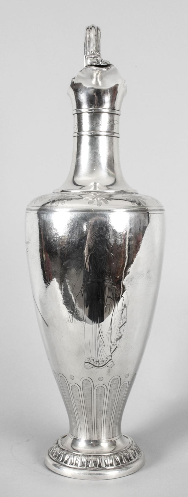 Pichet à vin victorien ancien en métal argenté par Elkington, 19ème siècle en vente 4
