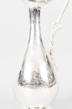 Antique Victorian Silver Plate Claret Jug Neptune Rowing Club, 19th Century