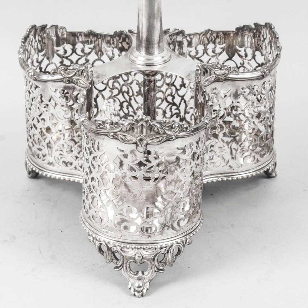 Antike viktorianische Silberplatte Dekanter Stand Likör Caddy 19 4