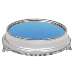 Antique Victorian Silver Plate Mirror Plateau or Cake Stand, Made circa 1880