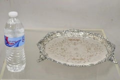 Antique Victorian Silver Plated 12" Round Award Platter Tray to Francis Biddle