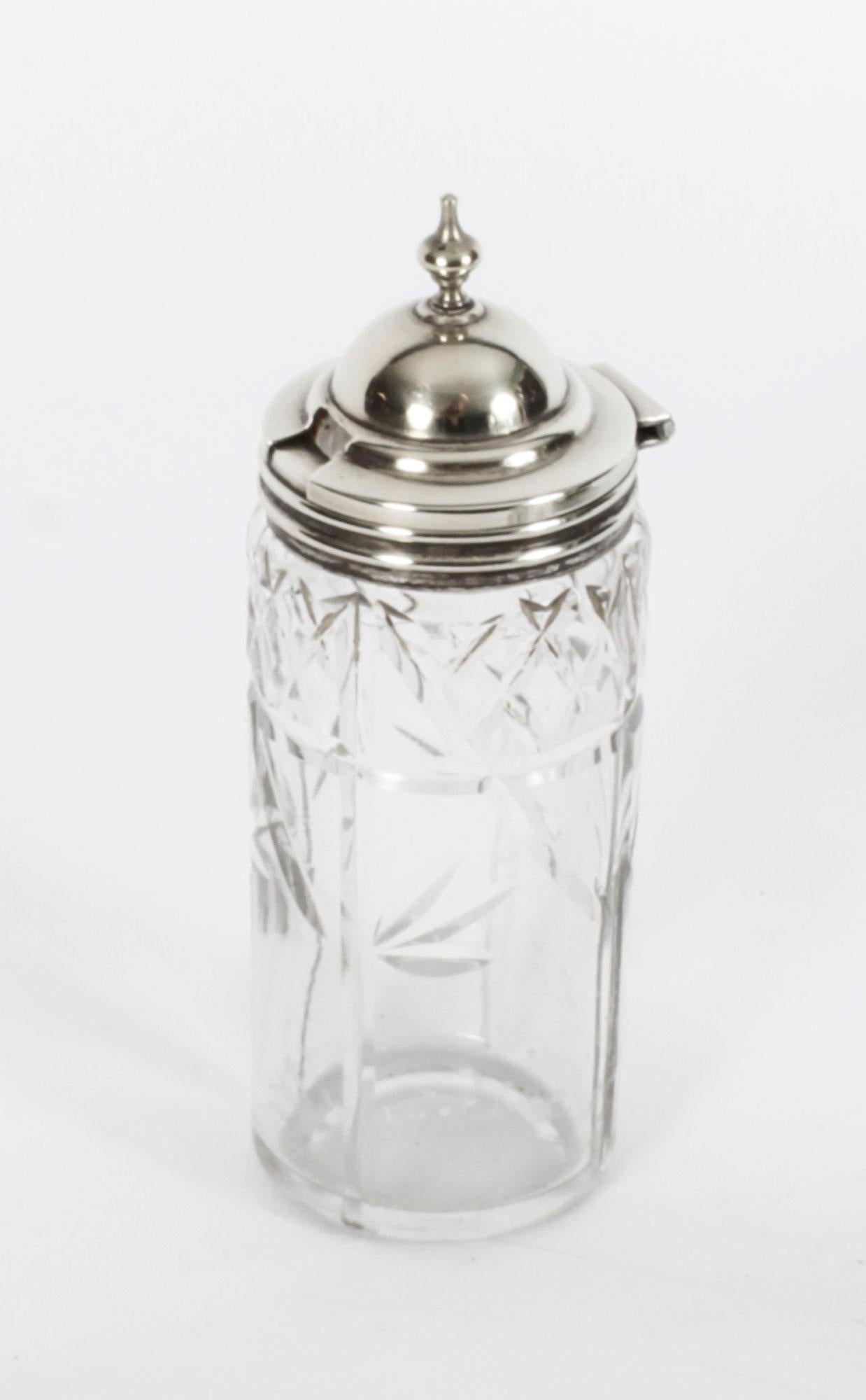 Antique Victorian Silver Plated 6 Bottle Cruet Set, 19th Century 6