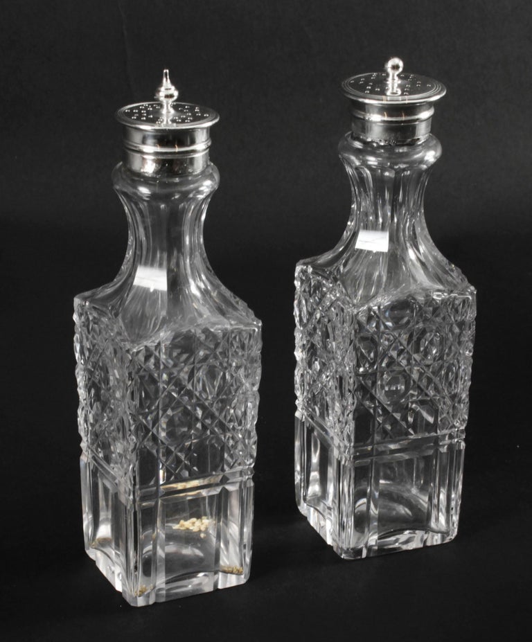 Antique Victorian Silver Plated 6 Bottle Cruet Set Wade Wingfield