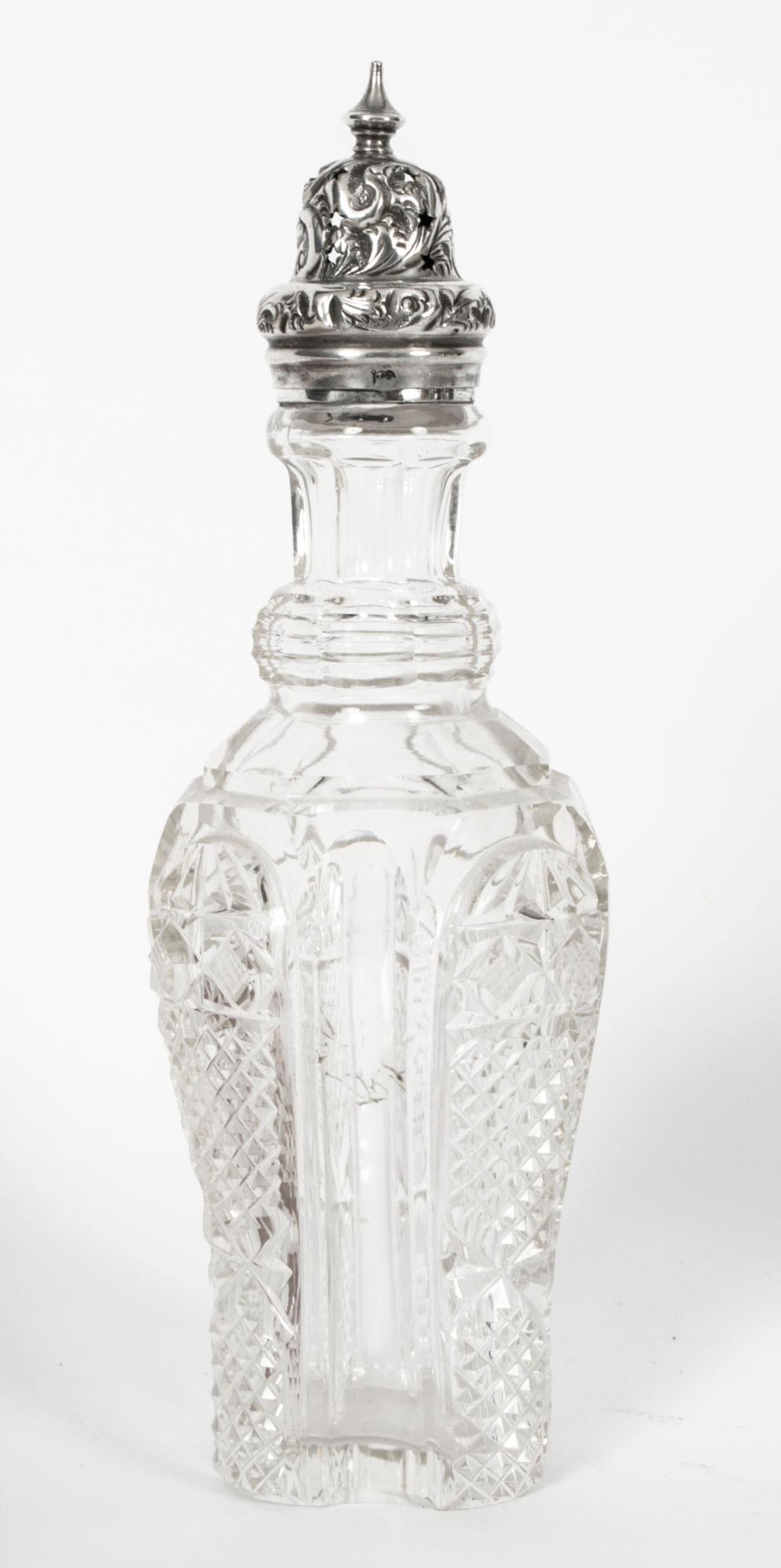 Antique Victorian Silver Plated 8 Bottle Cruet Set Walker & Hall, 19th Century 6