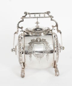 Antique Victorian Silver Plated Biscuit Barrel 19thCentury