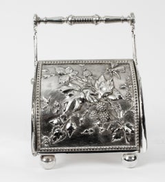 Antique Victorian Silver Plated Biscuit Box by Henry Wilkinson & Co 19thC